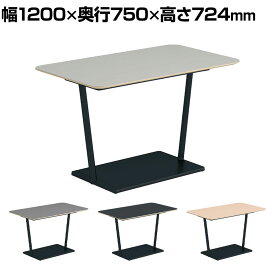 コクヨ リージョン ラウンジテーブル T字脚 ミドルテーブル 幅1200×奥行750×高さ724mm 角形 リノリウム天板 脚ブラック LT-RG127ME6