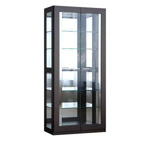 モリタインテリア ハイタイプ コレクションケース ガラス LED 照明付き 背面ミラー 収納 棚 ショーケース フィギュアケース コレクションボード ディスプレイラック 幅794×奥行411×高さ1750mm