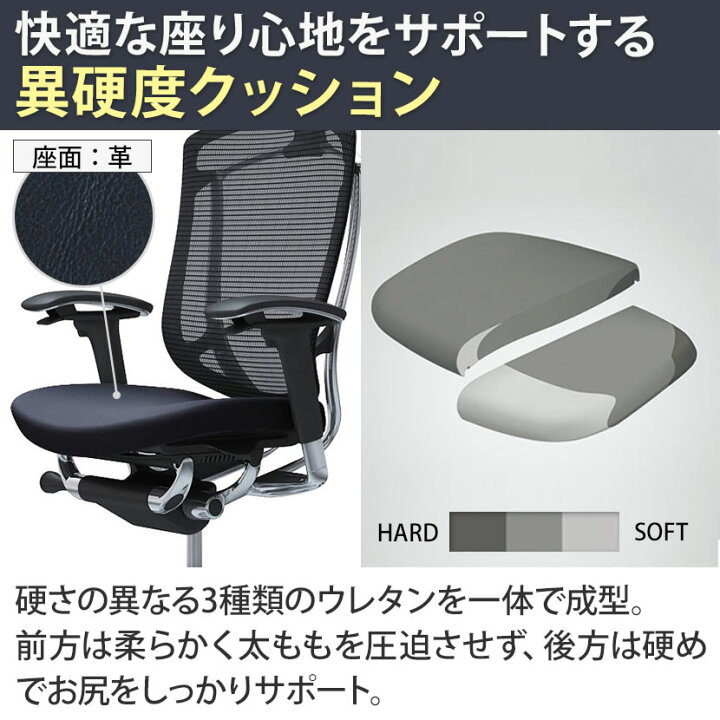 楽天市場】オカムラ コンテッサセコンダ ContessaII 2ハイ 座革 