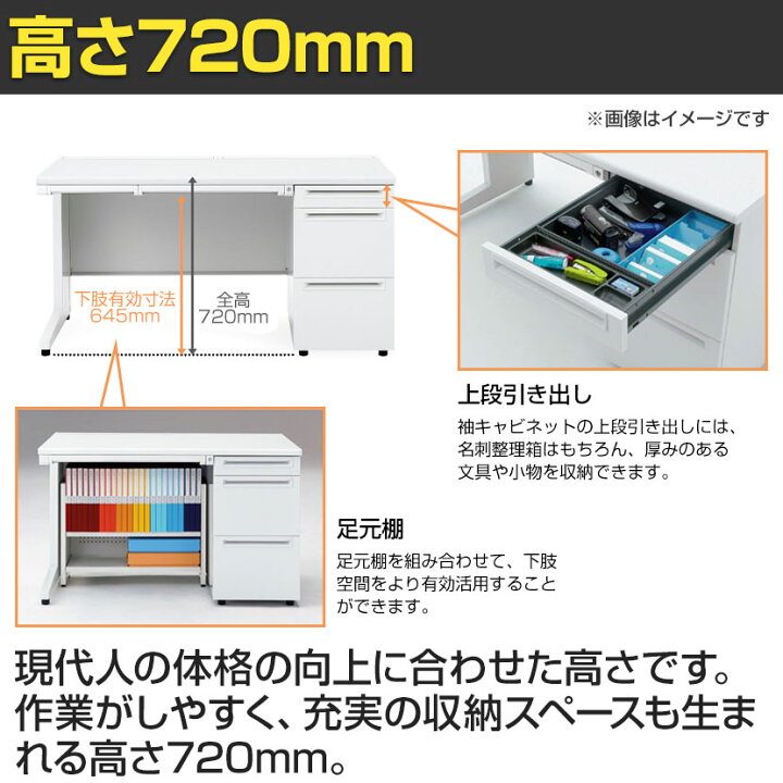 楽天市場】UR-156WA-33 1 US-W スチールデスク 両袖机 オフィスデスク 
