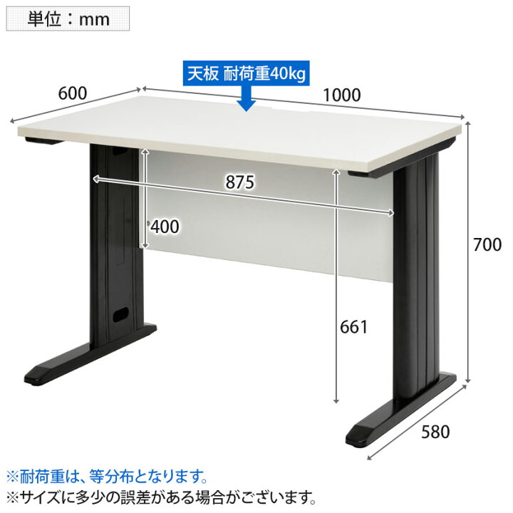 楽天市場】平机 幅1000×奥行600×高さ700mm アソートシリーズ オフィス 