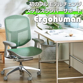 【ブラック-グリーン:7月下旬入荷予定】エルゴヒューマン エンジョイ2 Ergohuman ENJOY2 ロータイプ 高機能 メッシュチェア オフィスチェア パソコンチェア デスクチェア ワークチェア 在宅ワーク 椅子 ステルスランバーサポート EJ2-LAM