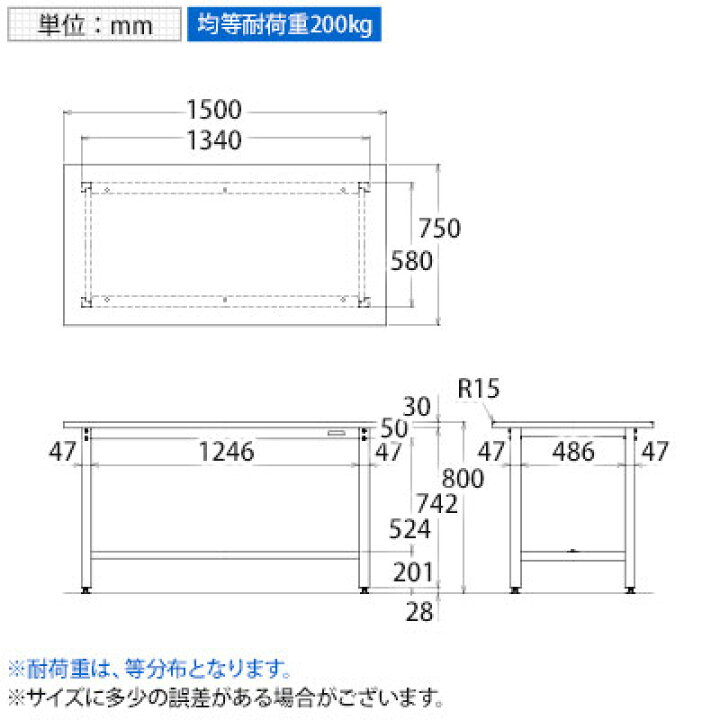 楽天市場】サカエ ステンレス作業台 SUS430 幅1500×奥行750×高さ800mm 