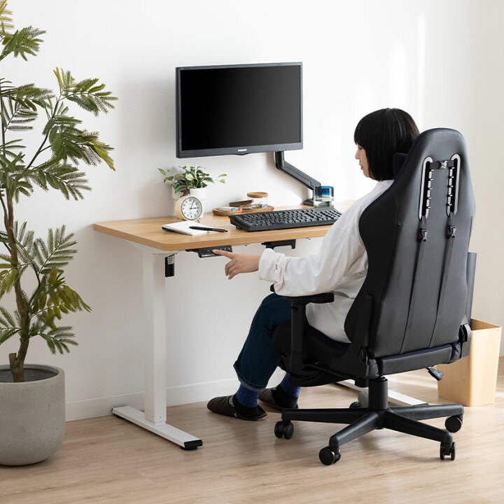 楽天市場】電動昇降デスク W1000 シングルモーター 天板耐荷重70kg 幅  