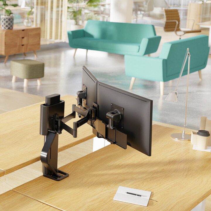楽天市場】Ergotron エルゴトロン トレースデュアルモニターマウント 