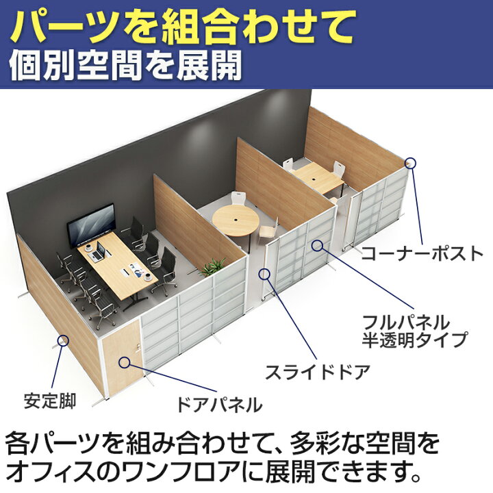 楽天市場】【法人様限定】PSパーテーション 木目調タイプ 4段ブロック 