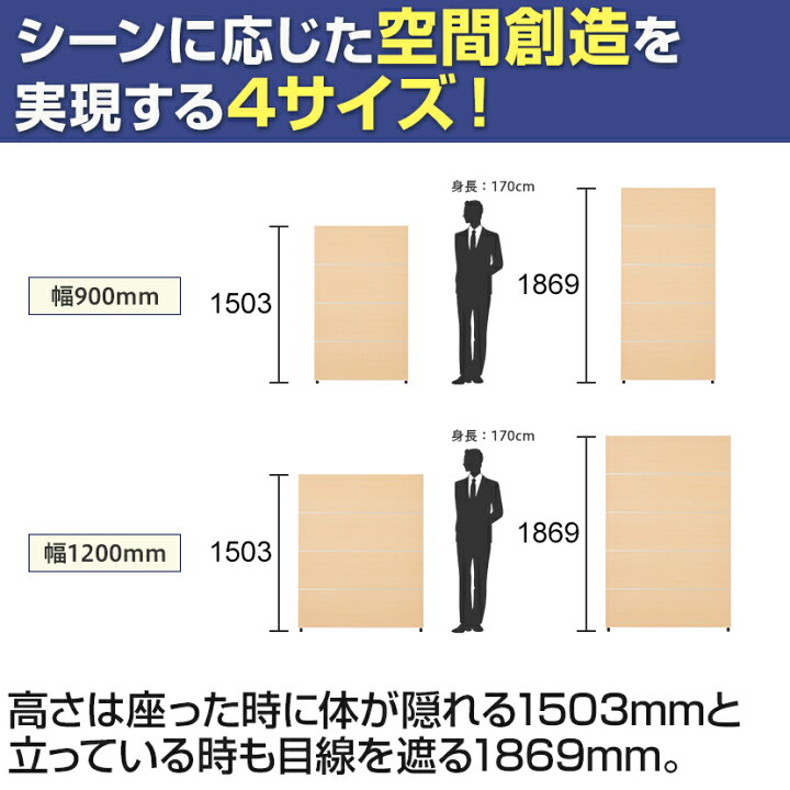 楽天市場】PSパーテーション 木目調タイプ 5段ブロック 衝立 間仕切り 