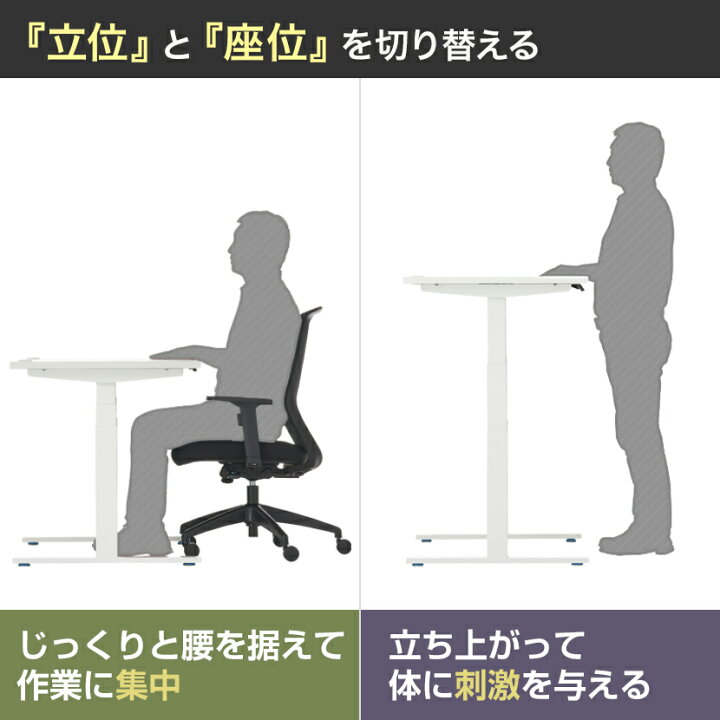 楽天市場】パブロ2 電動昇降デスク 昇降机 高さ調節 上下昇降 安全装置 