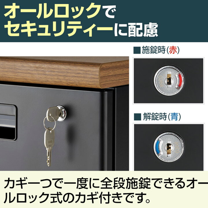 楽天市場】【法人様限定】脇机 オフィスコム サイドチェスト 3段 