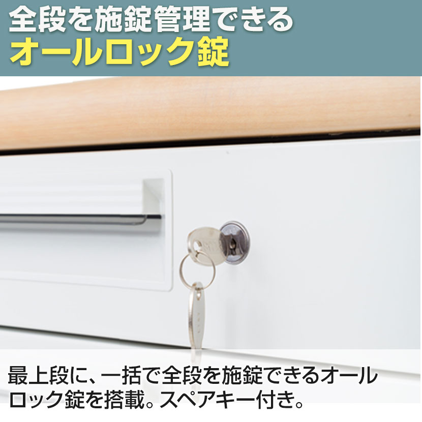 楽天市場】【日本製】プラス SH 脇机 サイドデスク 3段 鍵付き 幅400