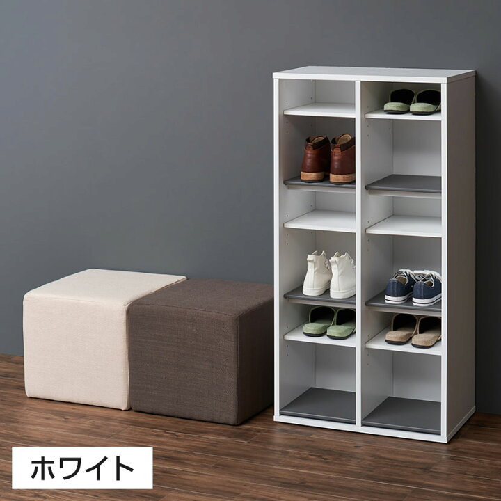 楽天市場】【法人様限定】スリッパシューズラック 下駄箱 樹脂棚付き 