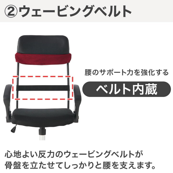 楽天市場】【25日11時〜5時間限定P5倍】オフィスチェア メッシュ 