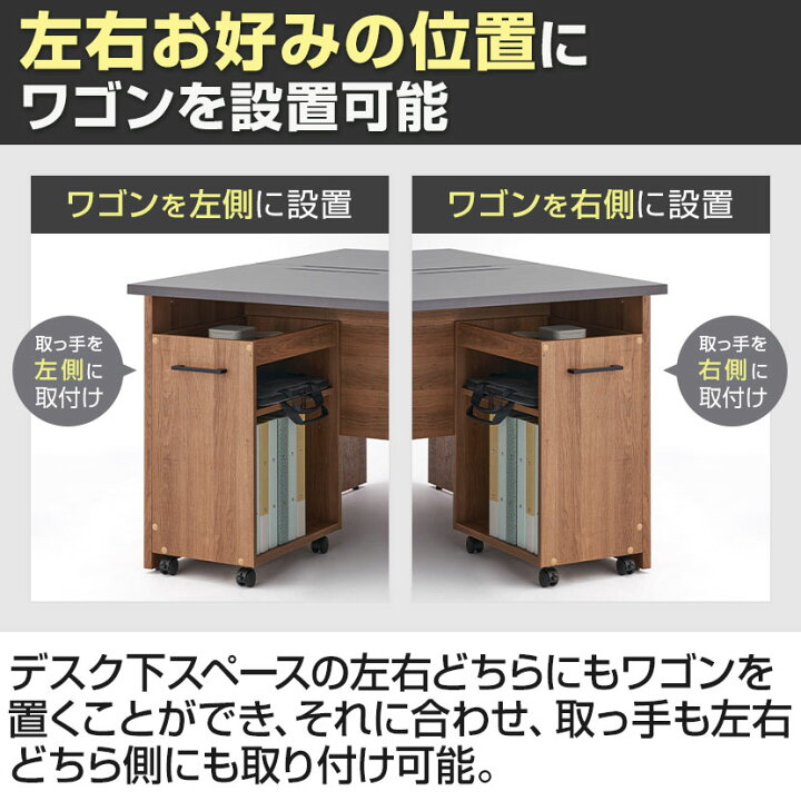 楽天市場】【法人様限定】デスクワゴン 木製 キャスター付き レモダ2.0 