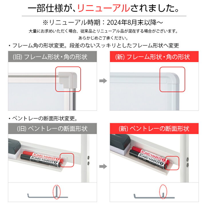 楽天市場】【法人様限定】ホワイトボード 脚付き 投影タイプ 両面(投影 