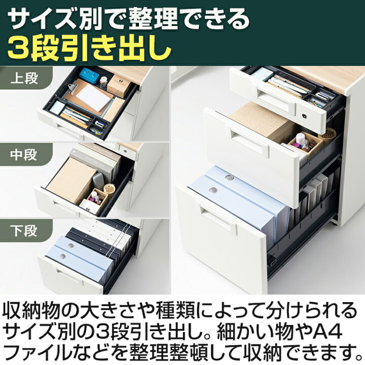 楽天市場】【法人様限定】【日本製】スチールデスクSC 片袖机 引き出し 