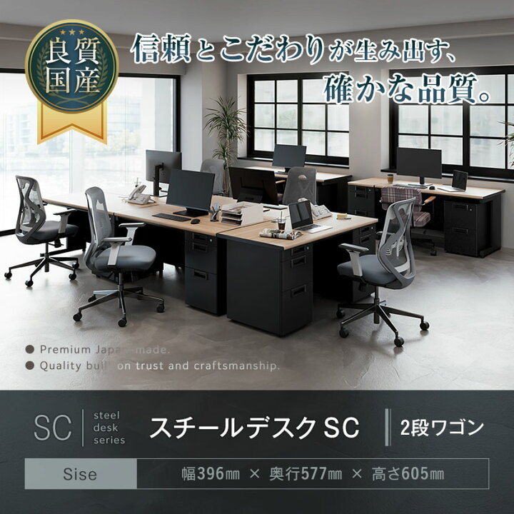 楽天市場】【法人様限定】【日本製】スチールワゴンSC デスクワゴン 