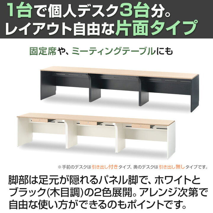 楽天市場】【法人様限定】NFシリーズ フリーアドレスデスク 片面タイプ 