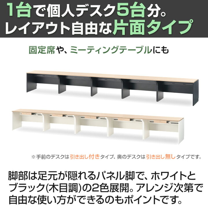 楽天市場】【法人様限定】NFシリーズ フリーアドレスデスク 片面タイプ 