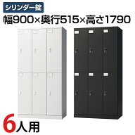 【法人様限定】ロッカー スチールロッカー 6人用 3列2段 GSシリーズ 鍵付き シリンダー錠 更衣ロッカー …