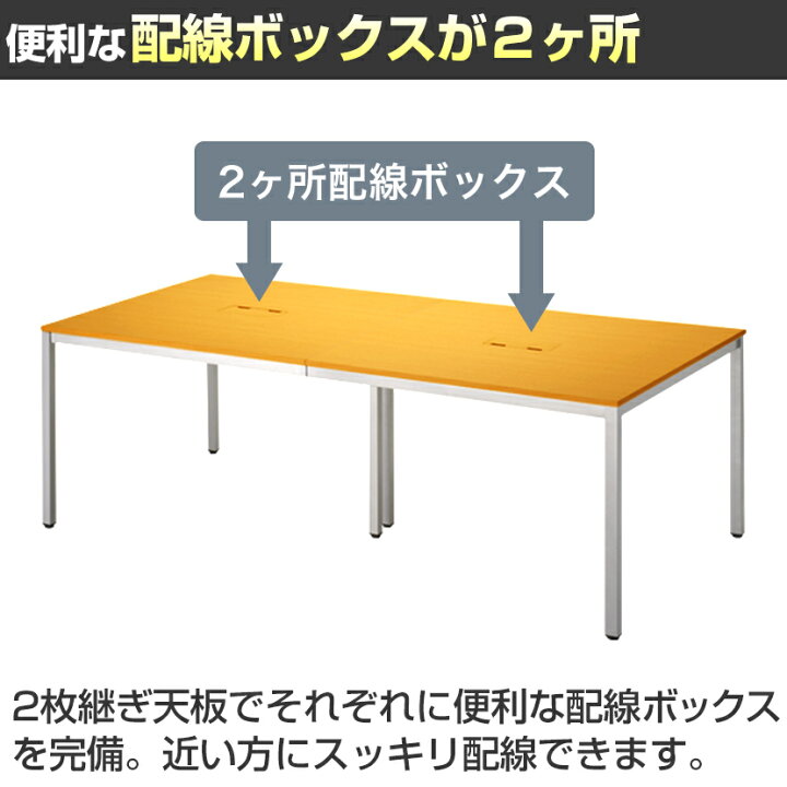 楽天市場】【法人様限定】会議テーブル 会議用テーブル 配線収納付き 