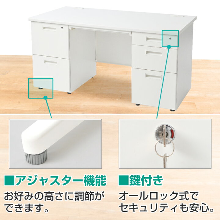 楽天市場】【法人様限定】オフィスデスク 事務机 スチールデスク 両袖 