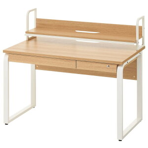 【法人様限定】メティオ オフィスデスク 事務机 引き出し付き 1200×700 + 机上ラック ロータイプセット 引き出し ワークデスク システムデスク 机 デスク パソコンデスク 木製 オフィス奥行70