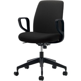 オプティ Opti オフィスチェア ロータイプ 本体ブラック 脚ブラック サークル肘ブラック ポリウレタン巻きキャスター 背座同色 C02-B152CU｜コクヨ オフィスチェアパソコンチェア チェア 椅子 イス PCチェア 事務椅子 ワークチェア