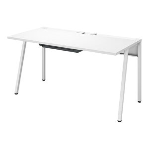 コクヨ リーン LEAN 平机 センター引き出し付き 本体色ホワイト 幅1400×奥行700×高さ720mm DLE-H1407-WHオフィスデスク ワークデスク 作業机 デスク パソコンデスク オフィス 事務所 テレワーク 在
