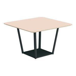 コクヨ リージョン ラウンジテーブル ボックス脚 ミドルテーブル 幅1200×奥行1200×高さ724mm 正方形 リノリウム天板 脚ブラック LT-RG1212ME6AF