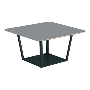 コクヨ リージョン ラウンジテーブル ボックス脚 ミドルローテーブル 幅1200×奥行1200×高さ624mm 正方形 リノリウム天板 脚ブラック LT-RG1212MLE6AF