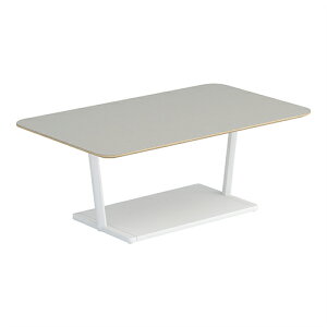 コクヨ リージョン ラウンジテーブル T字脚 ローテーブル 幅1200×奥行750×高さ454mm 角形 リノリウム天板 脚ホワイト LT-RG127LSA