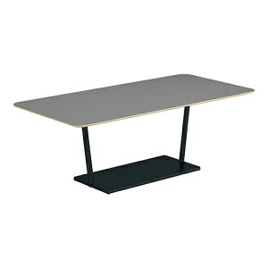 コクヨ リージョン ラウンジテーブル T字脚 ミドルローテーブル 幅1800×奥行900×高さ624mm 角形 リノリウム天板 脚ブラック LT-RG189MLE6AF