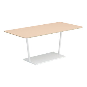 コクヨ リージョン ラウンジテーブル T字脚 ミドルテーブル 幅1800×奥行900×高さ724mm 角形 リノリウム天板 脚ホワイト LT-RG189MSAAF