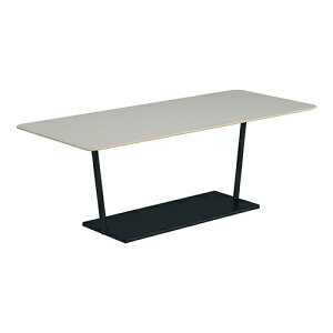 コクヨ リージョン ラウンジテーブル T字脚 ミドルテーブル 幅2100×奥行900×高さ724mm 角形 リノリウム天板 脚ブラック LT-RG219ME6AF