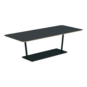 コクヨ リージョン ラウンジテーブル T字脚 ミドルローテーブル 幅2100×奥行900×高さ624mm 角形 リノリウム天板 脚ブラック LT-RG219MLE6AF