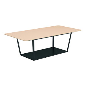 コクヨ リージョン ラウンジテーブル ボックス脚 ミドルテーブル 幅2400×奥行1200×高さ724mm 角形 リノリウム天板 脚ブラック LT-RG2412ME6AF