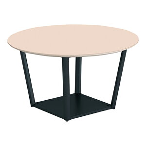 コクヨ リージョン ラウンジテーブル ボックス脚 ミドルローテーブル 幅1200×奥行1200×高さ624mm 円形 リノリウム天板 脚ブラック LT-RGC12MLE6AF