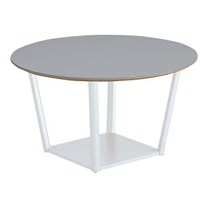 コクヨ リージョン ラウンジテーブル ボックス脚 ミドルローテーブル 幅1200×奥行1200×高さ624mm 円形 リノリウム天板 脚ホワイト LT-RGC12MLSAAF