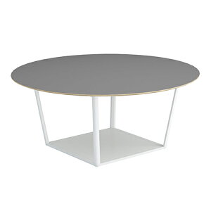 コクヨ リージョン ラウンジテーブル ボックス脚 ミドルテーブル 幅1800×奥行1800×高さ724mm 円形 リノリウム天板 脚ホワイト LT-RGC18MSAAF
