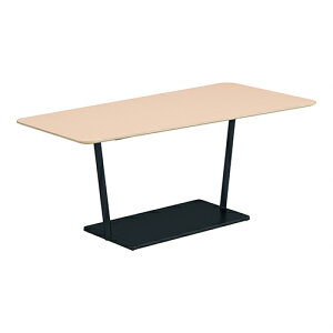 コクヨ リージョン ラウンジテーブル T字脚 ミドルテーブル 幅1800×奥行895×高さ724mm 台形 リノリウム天板 脚ブラック LT-RGD189ME6AF