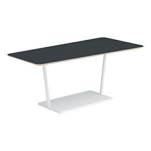 コクヨ リージョン ラウンジテーブル T字脚 ミドルテーブル 幅1800×奥行895×高さ724mm 台形 リノリウム天板 脚ホワイト LT-RGD189MSAAF