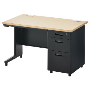 【法人様限定】スチールデスク ブラック 事務机 片袖机 幅1200×奥行700×高さ720mm オフィスデスク 役員用家具 役員机 エグゼクティブデスク 社長机 ワークデスク パソコンデスク 片袖 デスク P