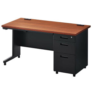 【法人様限定】スチールデスク ブラック 事務机 片袖机 幅1400×奥行700×高さ720mm オフィスデスク 役員用家具 役員机 エグゼクティブデスク 社長机 ワークデスク パソコンデスク 机 片袖 デス