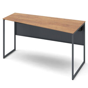 オカムラ ソリスト Soliste スタンダードタイプ(高さ720) 台形天板(右タイプ) フレーム脚(ダークグレー) メラミン天板(ティンバーウッド) 幅1400×奥行700×高さ720mm 3K20ED 岡村製作所 オフィスデス