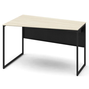 オカムラ ソリスト Soliste スタンダードタイプ(高さ720) 台形天板(左タイプ) フレーム脚(ブラック) メラミン天板 幅1200×奥行700×高さ720mm 3K20HE 岡村製作所 オフィスデスク パソコンデスク デス