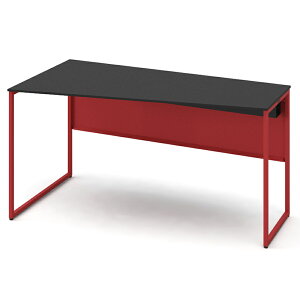 オカムラ ソリスト Soliste スタンダードタイプ(高さ720) 台形天板(左タイプ) フレーム脚(オレンジレッド) 塗装天板 幅1400×奥行700×高さ720mm 3K2AHD 岡村製作所 オフィスデスク パソコンデスク デ