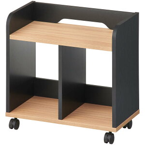 【法人様限定】 NFシリーズ 木製デスク下ワゴン コンパクトサイズ 可動棚付き A4対応 キャスター付き メラミン化粧板 簡単組み立て 幅530×奥行280×高さ500mm