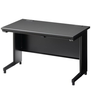 【法人様限定】スチールデスク ブラック EX 平机 引き出し 幅1200×奥行700×高さ720mm 配線穴 事務机 ビジネスデスク 事務デスク ワークデスク デスク 黒 幅120cm 奥行70cm 作業デスク パソコンデス