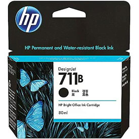 インボイス登録店 HP ヒューレットパッカード HP711B インクカートリッジ ブラック 80ml 大容量 3WX01A (CZ133A後継) 純正品