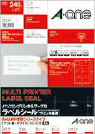 エーワン パソコン＆ワープロ ラベル シール プリンタ兼用 12面 20枚 28179（20セット）